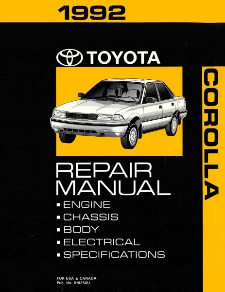 1992 Toyota Corolla Factory Shop Service Manual