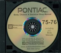 1975-76 PONTIAC Full Line Body, Chassis & Electrical Service Manual sample image