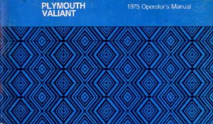 1975 Plymouth Valiant Owner's Manual