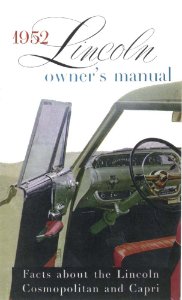 1952 Lincoln Capri, Cosmopolitan Owner's Manual