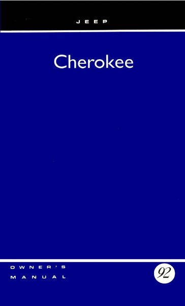 1992 Jeep Cherokee Owner's Manual