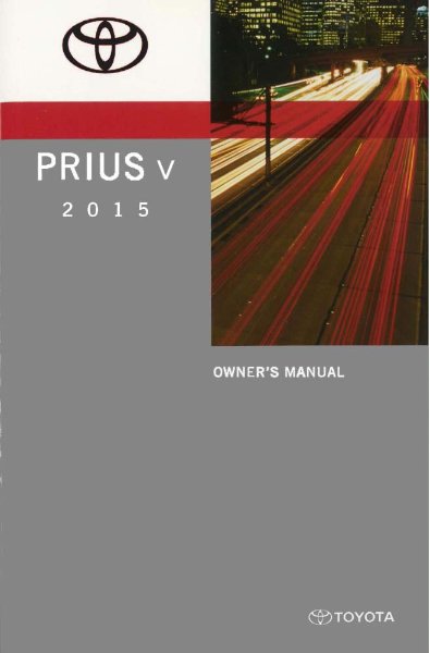 2015 Toyota PRIUS V Owner's Manual