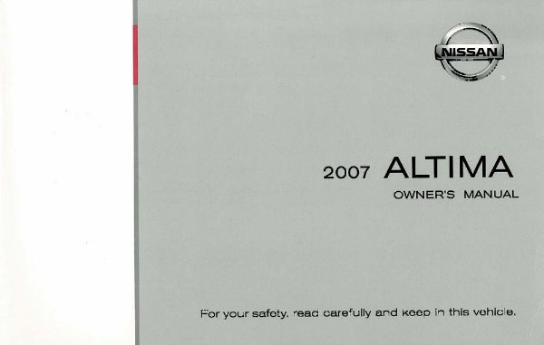 2007 Nissan Altima Owner's Manual