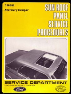 1968 Mercury Cougar Factory Shop Service Manual