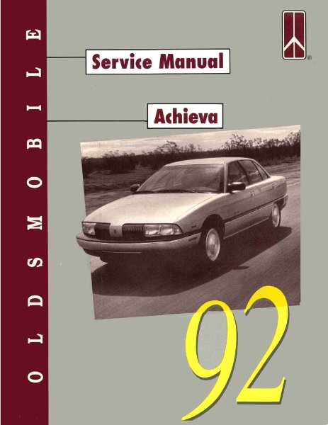 1992 Oldsmobile Achieva Factory Shop Service Manual
