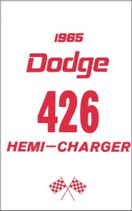1965 Dodge 426 Hemicharger Owner's Manual