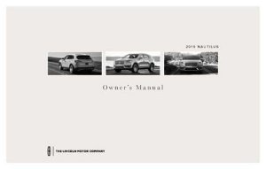 2019 Lincoln Nautilus Owner's Manual