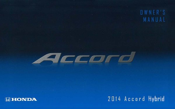 2014 Honda Accord Hybrid Owner's Manual