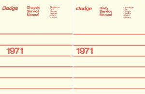 1971 Dodge ALL MODELS NO COLT Factory Shop Service Manual