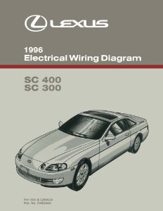 1996 Lexus SC 400, SC 300 Wiring Diagrams Manual