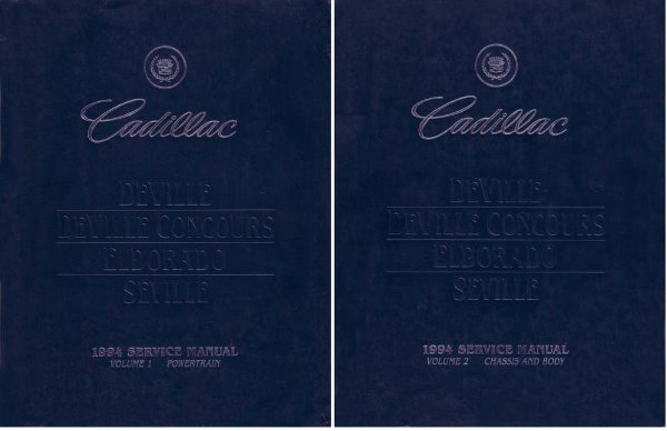 1994 Cadillac Deville, Eldorado & Seville Factory Shop Service Manual