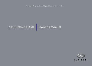 2016 Infiniti QX50 Owner's Manual