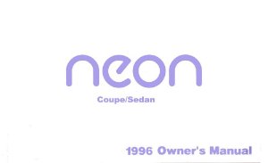 1996 Dodge Neon Owner's Manual