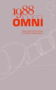 1988 Dodge Omni Owner's Manual