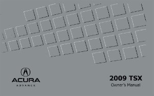 2009 Acura TSX Owner's Manual