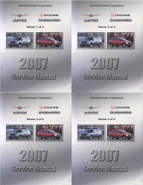 2007 Dodge Truck Durango, Aspen Factory Shop Service Manual