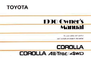 1990 Toyota Corolla Owner's Manual