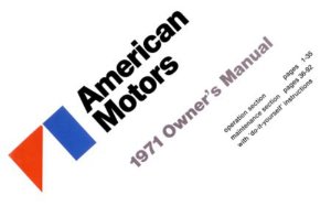 1971 AMC All Models Owner's Manual