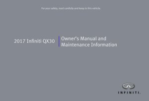 2017 Infiniti QX30 Owner's Manual
