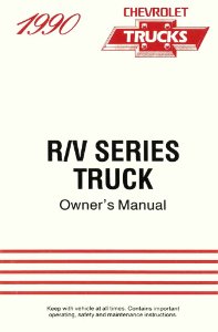 1990 Chevrolet R, V Series Owner's Manual