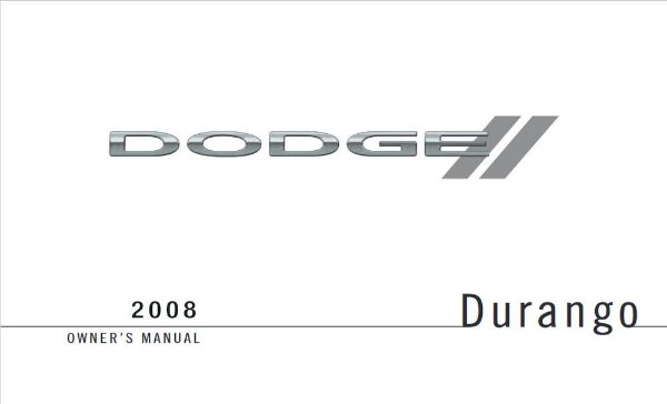 2008 Dodge Durango Owner's Manual