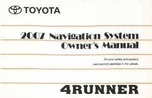 2007 Toyota 4Runner Owner's Manual
