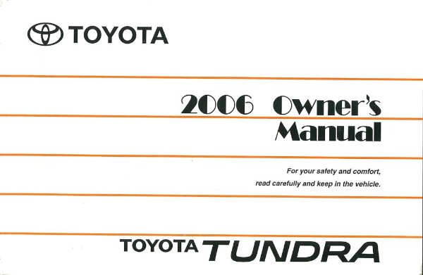 2006 Toyota Tundra Owner's Manual
