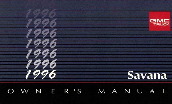 1996 GMC Savana Owner's Manual