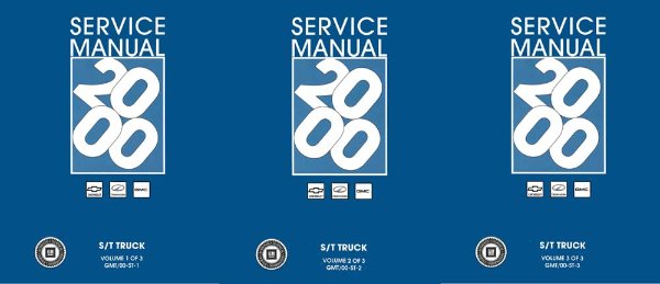 2000 Chevrolet S/T Truck Factory Shop Service Manual