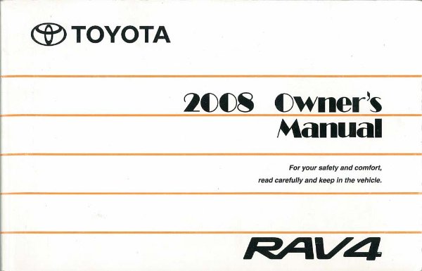 2008 Toyota Rav4 Owner's Manual