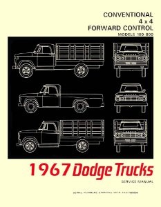 1967 Dodge D/W 100-800 Series Truck Factory Shop Service Manual