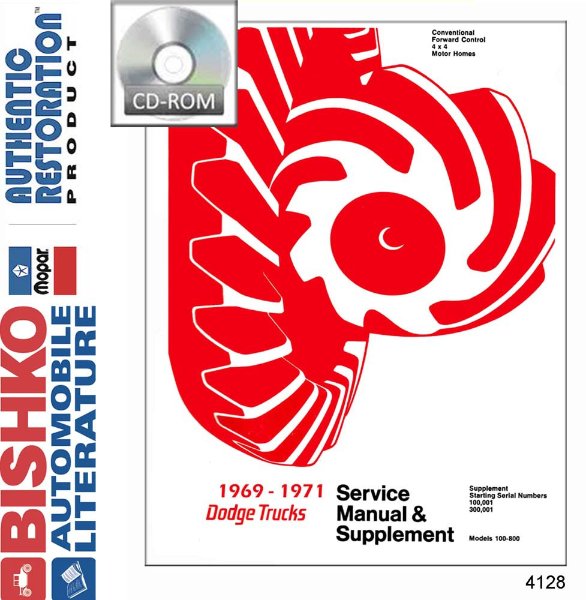 1969–1971 Dodge D/W 100-800 Truck Factory Shop Service Manual