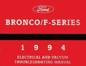 1994 Ford Truck Bronco, F-Series Wiring Diagrams Manual