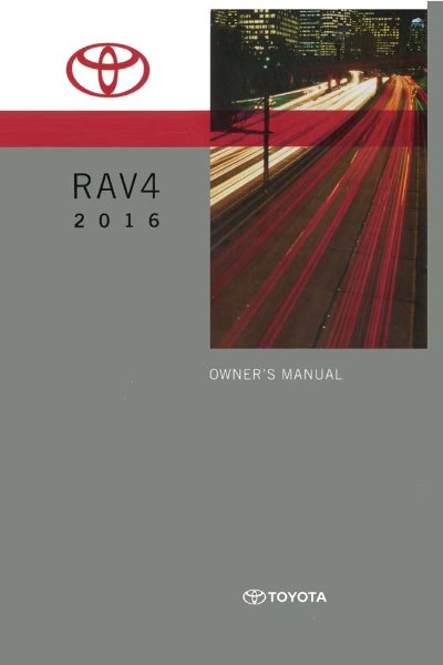 2016 Toyota Rav4 Owner's Manual