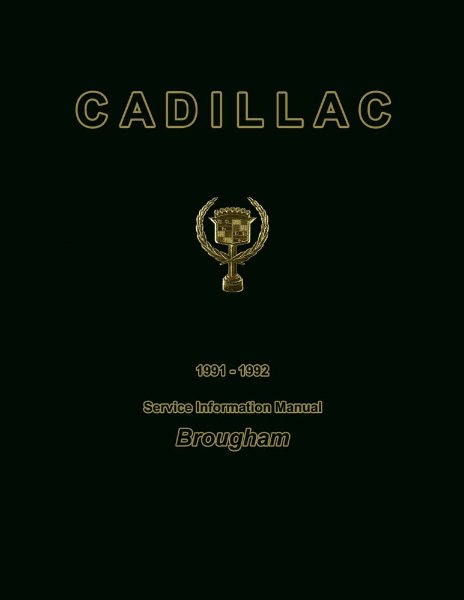 1991–1992 Cadillac Brougham Factory Shop Service Manual