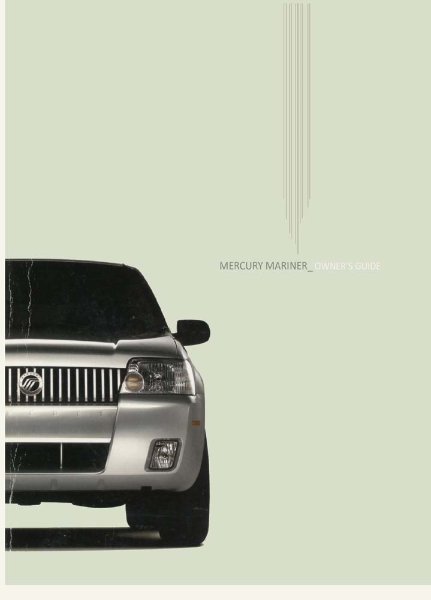2006 Mercury Mariner Owner's Manual