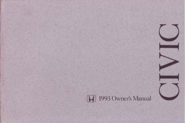 1993 Honda Civic Owner's Manual