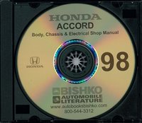 1998 HONDA ACCORD Body, Chassis & Electrical Service Manual w/COUPE & V6 Supps sample image