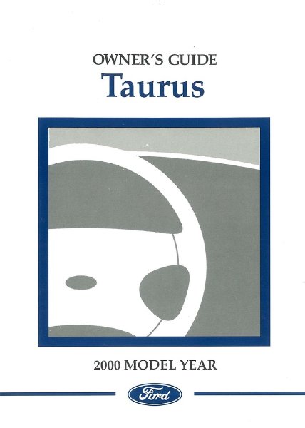 2000 Ford Taurus Owner's Manual