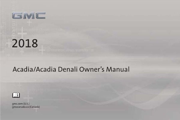 2018 GMC Acadia Owner's Manual