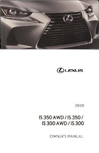 2020 Lexus IS 300, 350 Owner's Manual